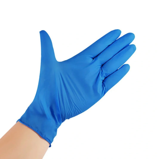Disposable Nitrile Modified Synthetic PVC Protective Gloves in blue