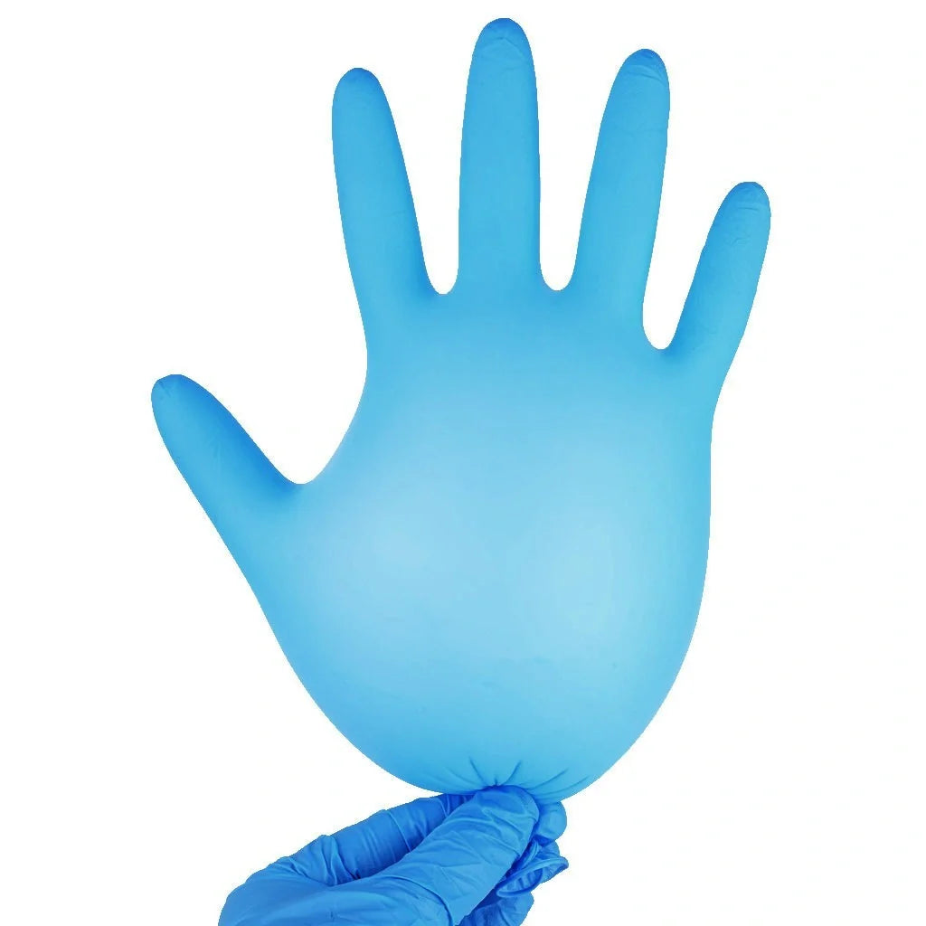 Disposable Nitrile Modified Synthetic PVC Protective Gloves in blue