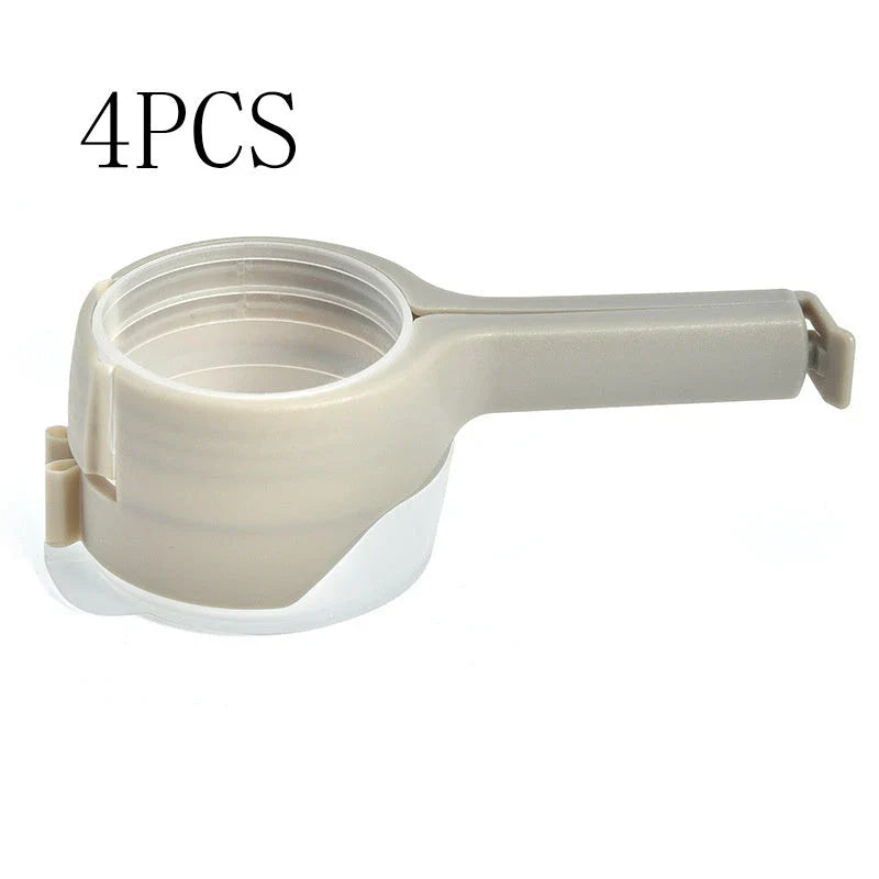 Premium food preservation clip with airtight seal and wide pouring spout to keep snacks fresh