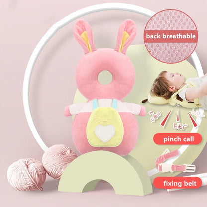 Baby head protection cushion backpack with anti-fall pillow in various colours