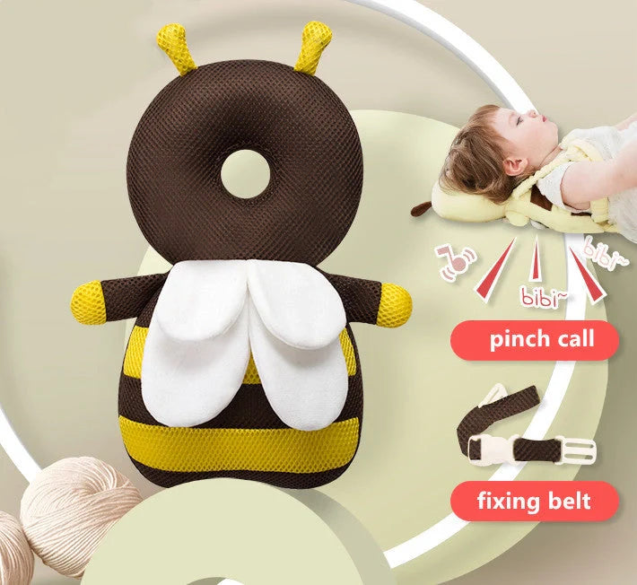 Baby head protection cushion backpack with anti-fall pillow in various colours