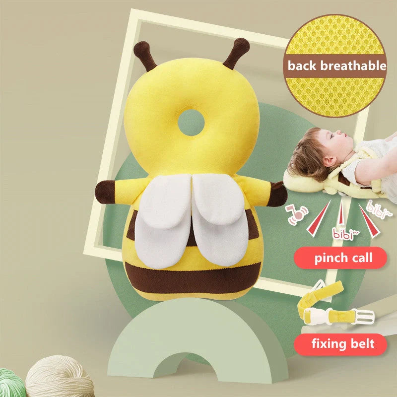 Baby head protection cushion backpack with anti-fall pillow in various colours