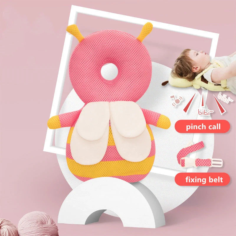 Baby head protection cushion backpack with anti-fall pillow in various colours