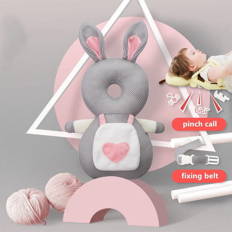 Baby head protection cushion backpack with anti-fall pillow in various colours