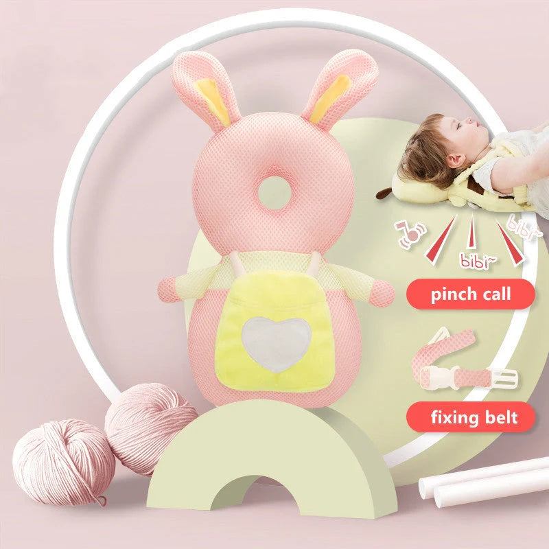 Baby head protection cushion backpack with anti-fall pillow in various colours
