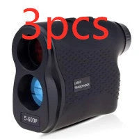 Precision laser rangefinder with 600-meter range and 1mm accuracy for outdoor activities like golfing, hunting, and exploration