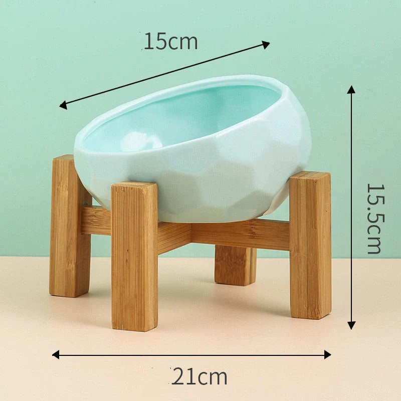 Stylish ceramic pet bowls with an angled mouth design, available in a range of classic and contemporary colours to elevate your pet's dining experience.