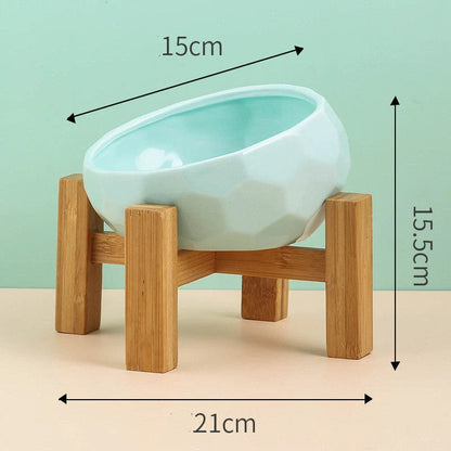Stylish ceramic pet bowls with an angled mouth design, available in a range of classic and contemporary colours to elevate your pet's dining experience.