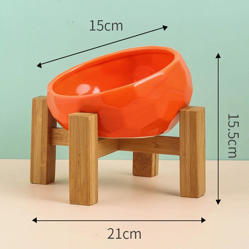 Stylish ceramic pet bowls with an angled mouth design, available in a range of classic and contemporary colours to elevate your pet's dining experience.
