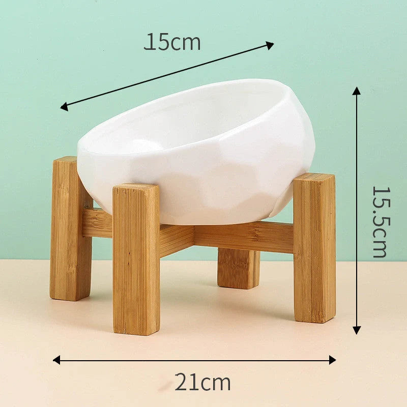 Stylish ceramic pet bowls with an angled mouth design, available in a range of classic and contemporary colours to elevate your pet's dining experience.