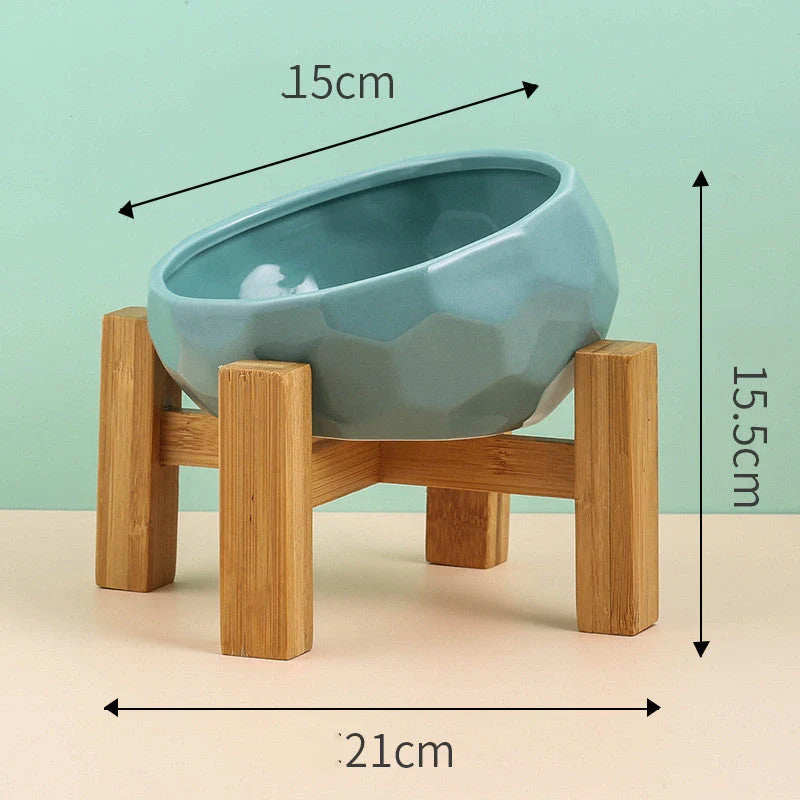 Stylish ceramic pet bowls with an angled mouth design, available in a range of classic and contemporary colours to elevate your pet's dining experience.