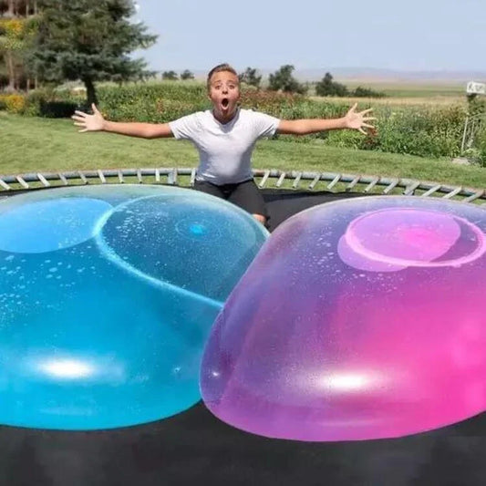Oversized inflatable bounce balls in various vibrant colors for fun parties and celebrations