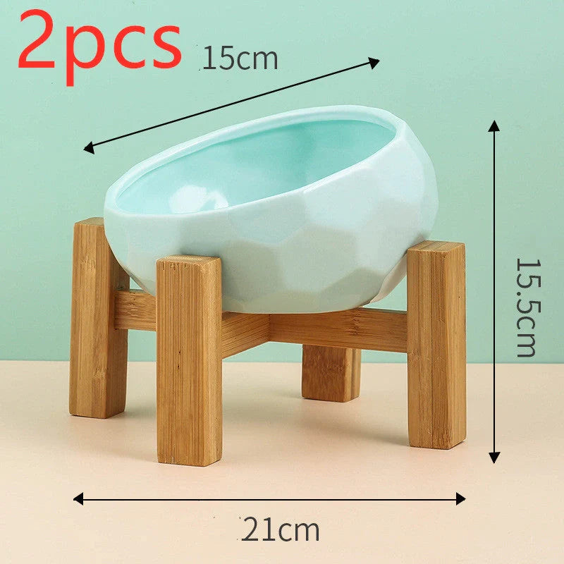 Stylish ceramic pet bowls with an angled mouth design, available in a range of classic and contemporary colours to elevate your pet's dining experience.