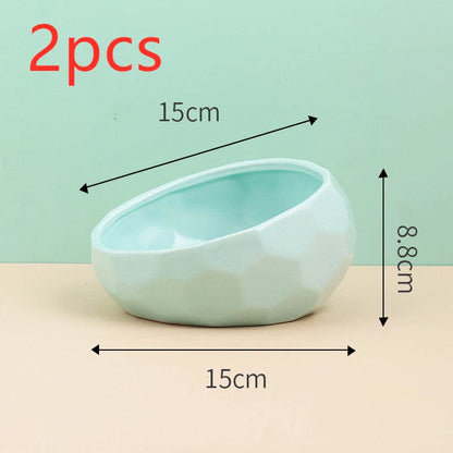 Stylish ceramic pet bowls with an angled mouth design, available in a range of classic and contemporary colours to elevate your pet's dining experience.