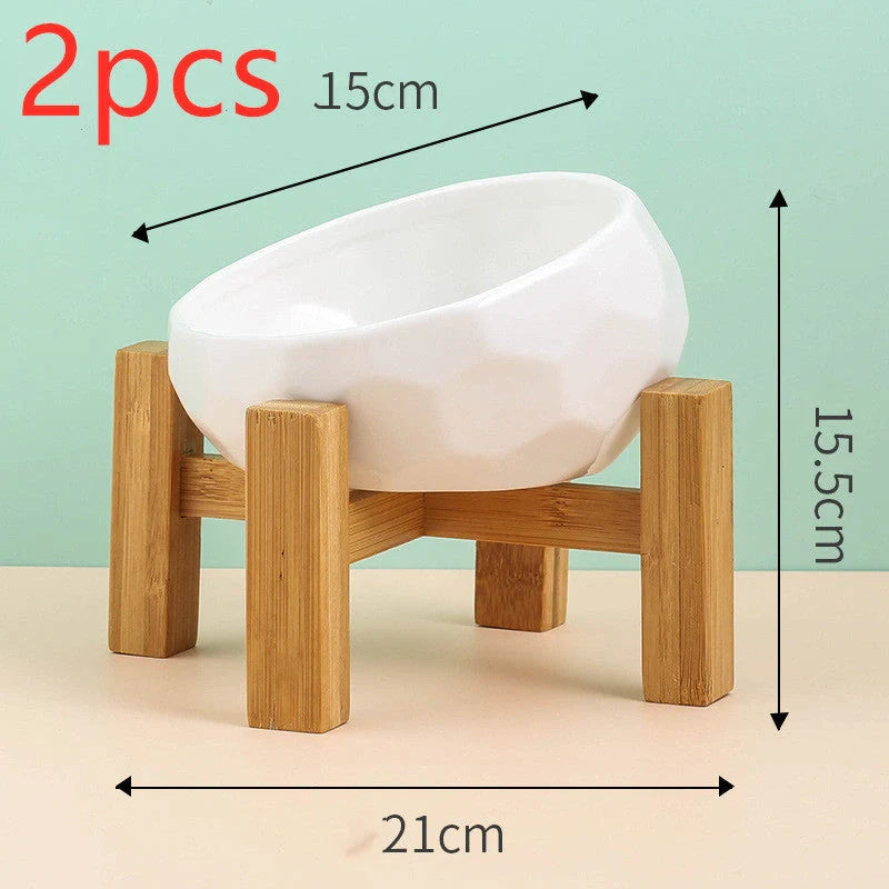 Stylish ceramic pet bowls with an angled mouth design, available in a range of classic and contemporary colours to elevate your pet's dining experience.