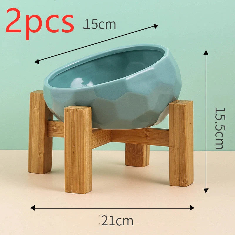 Stylish ceramic pet bowls with an angled mouth design, available in a range of classic and contemporary colours to elevate your pet's dining experience.