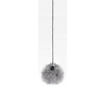 Interactive electronic motion cat toy with real fur ball, 7cm diameter, for stimulating play