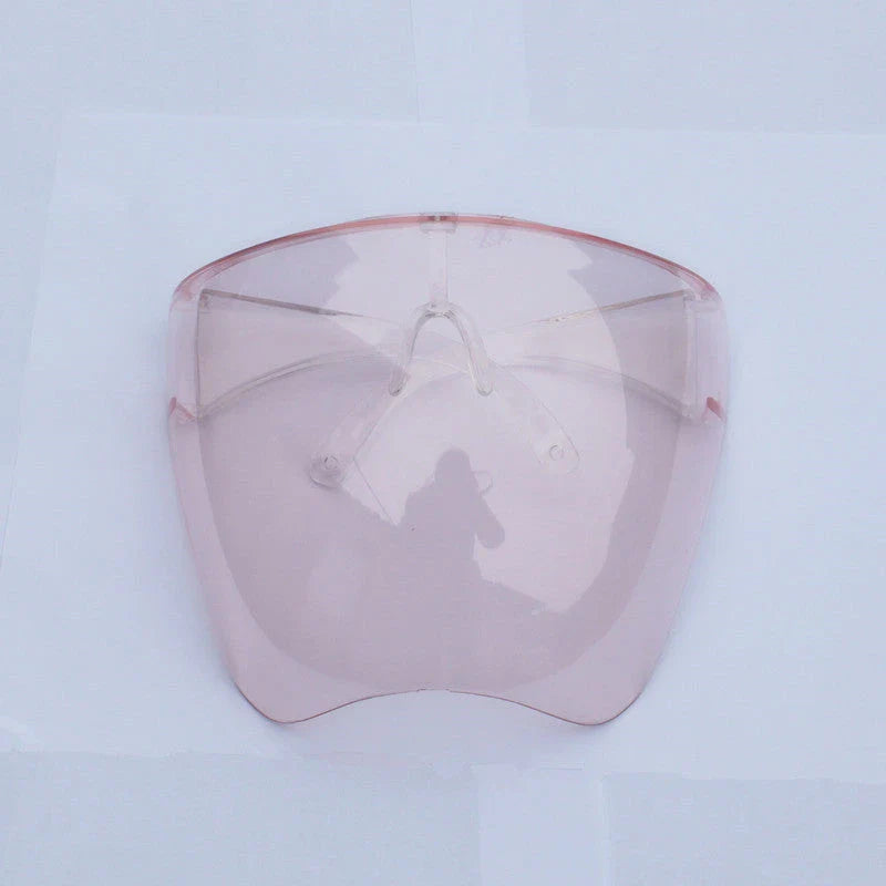 Premium multi-function face shield glasses with anti-fog coating, durable plastic frame, and crystal-clear lenses for sun protection and safety