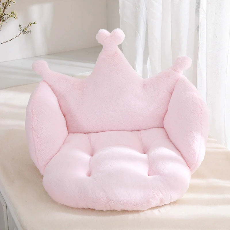 Imitation rabbit plush floor mat in modern design, available in six colours