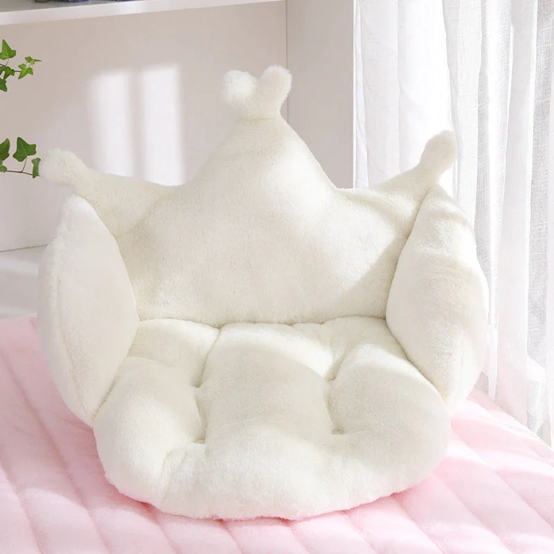 Imitation rabbit plush floor mat in modern design, available in six colours