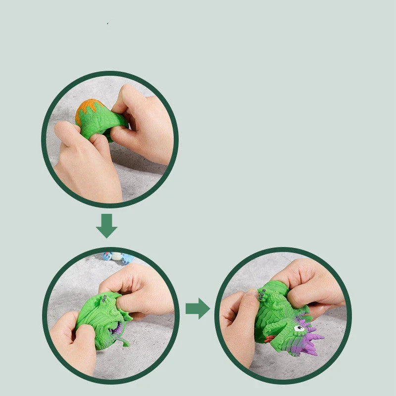 Flip & Reveal Dinosaur Egg - Soft, Squishy Interactive Music Toy with Vibrant Colours