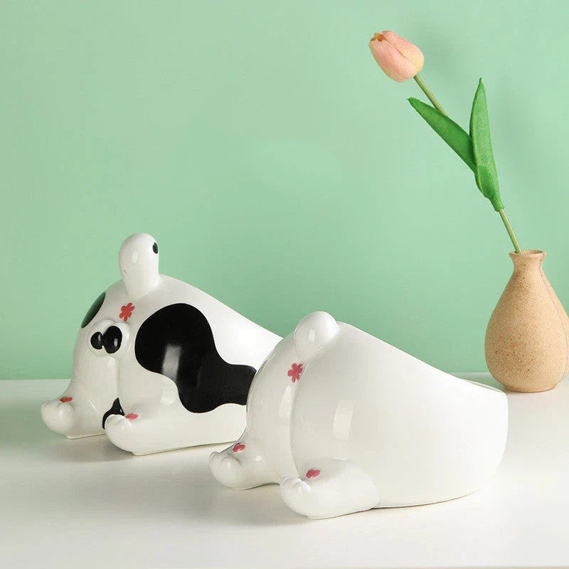 Stylish ceramic pet bowls in various charming designs for cats and dogs