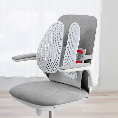 Adjustable car chair lumbar support cushion with ventilated mesh for office and home use