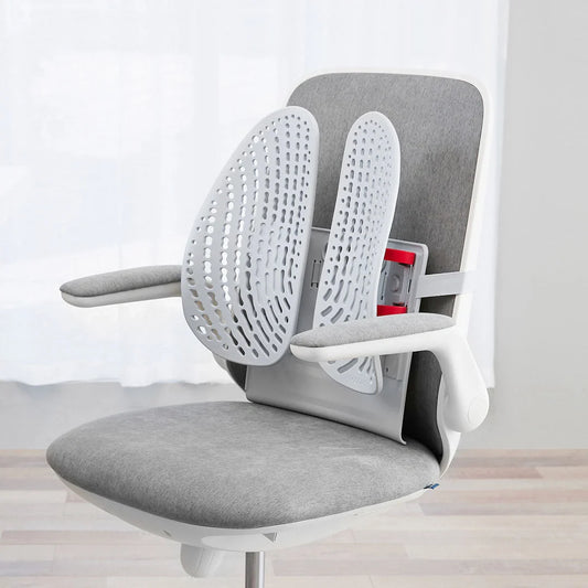Adjustable car chair lumbar support cushion with ventilated mesh for office and home use