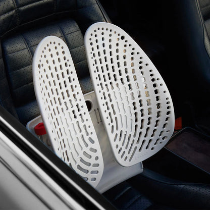 Adjustable car chair lumbar support cushion with ventilated mesh for office and home use