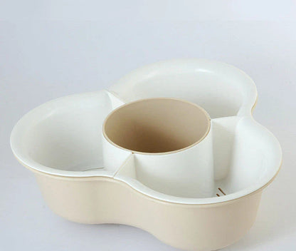 Versatile multi-compartment food organiser basket in various colours and sizes, featuring sturdy construction, detachable design, and Nordic-inspired style for efficient kitchen organisation.