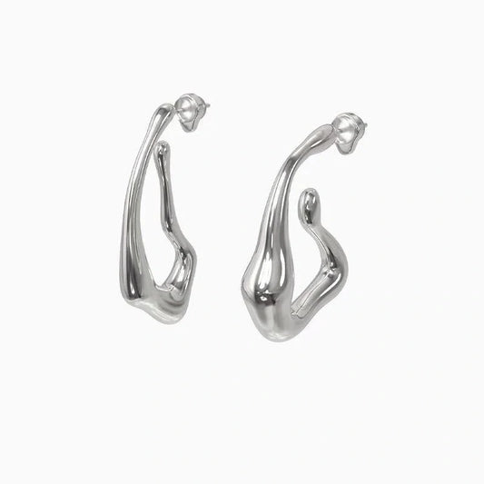 925 Silver Venom Trend Earrings for Women - Unique Liquid Design