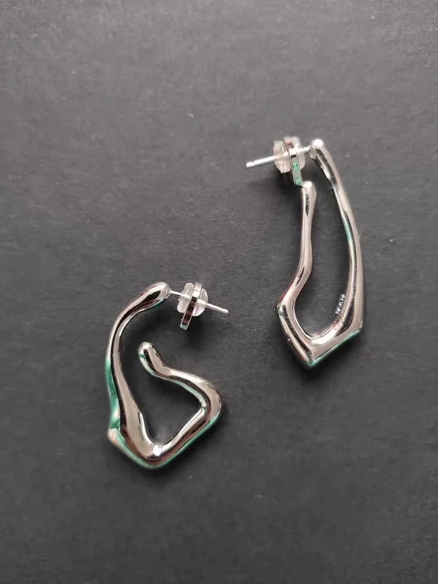 925 Silver Venom Trend Earrings for Women - Unique Liquid Design