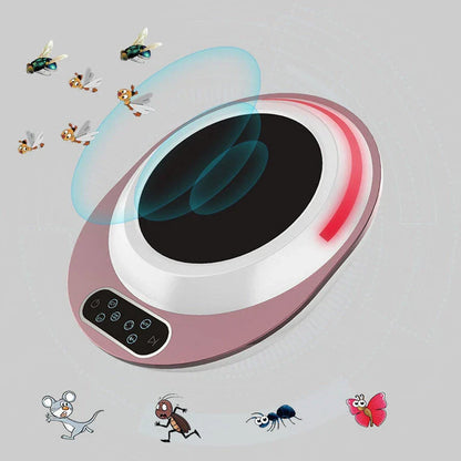 Ultrasonic mosquito repellent device with green and red color options, designed for effective indoor pest control
