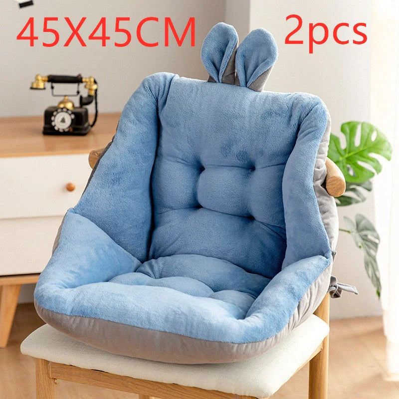 Sedentary backrest integrated chair cushion with quick rebound PP cotton filling