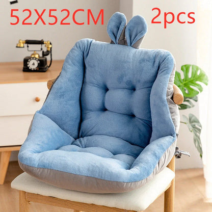 Sedentary backrest integrated chair cushion with quick rebound PP cotton filling