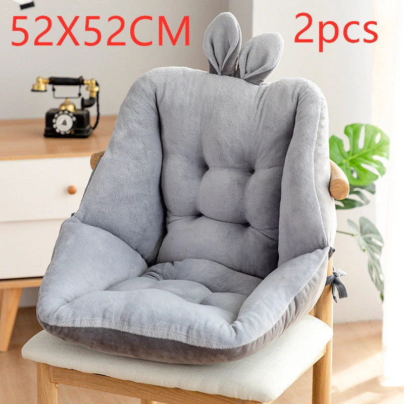 Sedentary backrest integrated chair cushion with quick rebound PP cotton filling