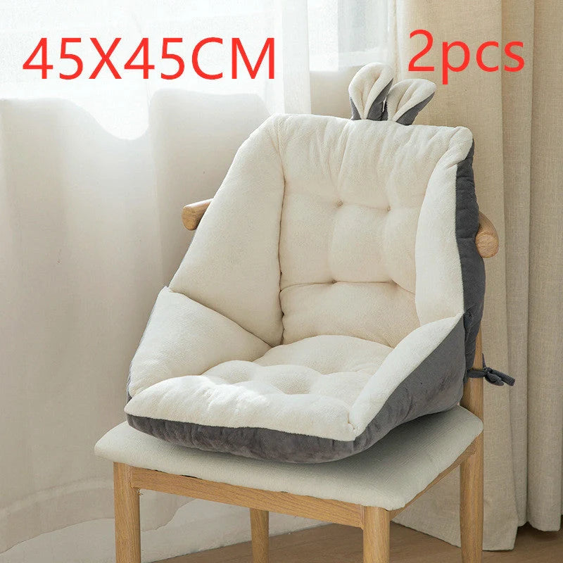 Sedentary backrest integrated chair cushion with quick rebound PP cotton filling