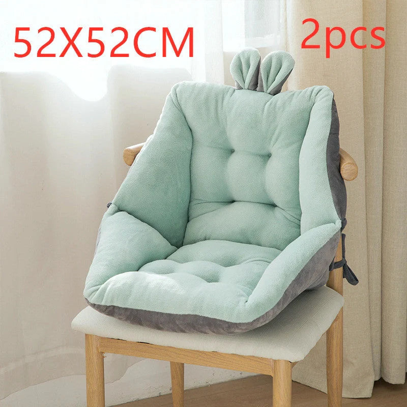 Sedentary backrest integrated chair cushion with quick rebound PP cotton filling