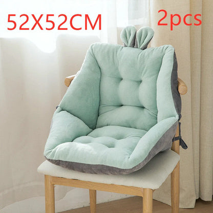 Sedentary backrest integrated chair cushion with quick rebound PP cotton filling