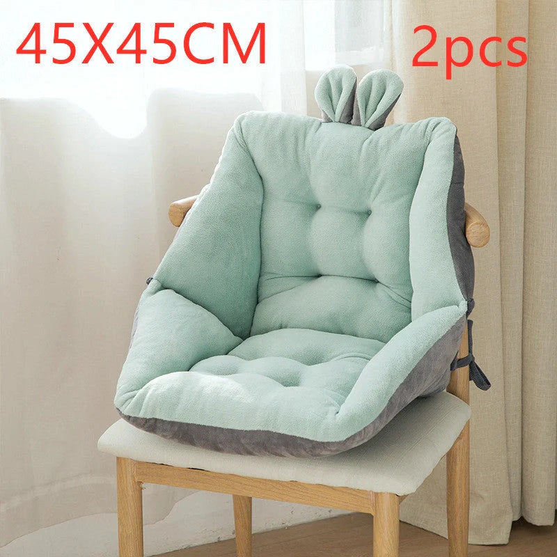 Sedentary backrest integrated chair cushion with quick rebound PP cotton filling