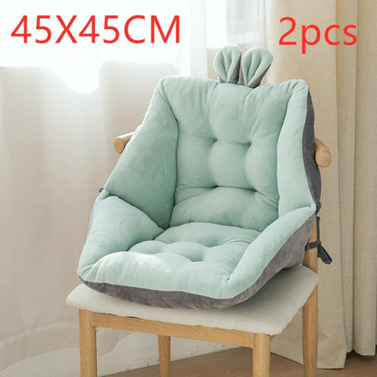 Sedentary backrest integrated chair cushion with quick rebound PP cotton filling