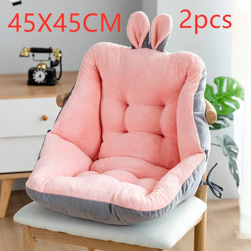 Sedentary backrest integrated chair cushion with quick rebound PP cotton filling