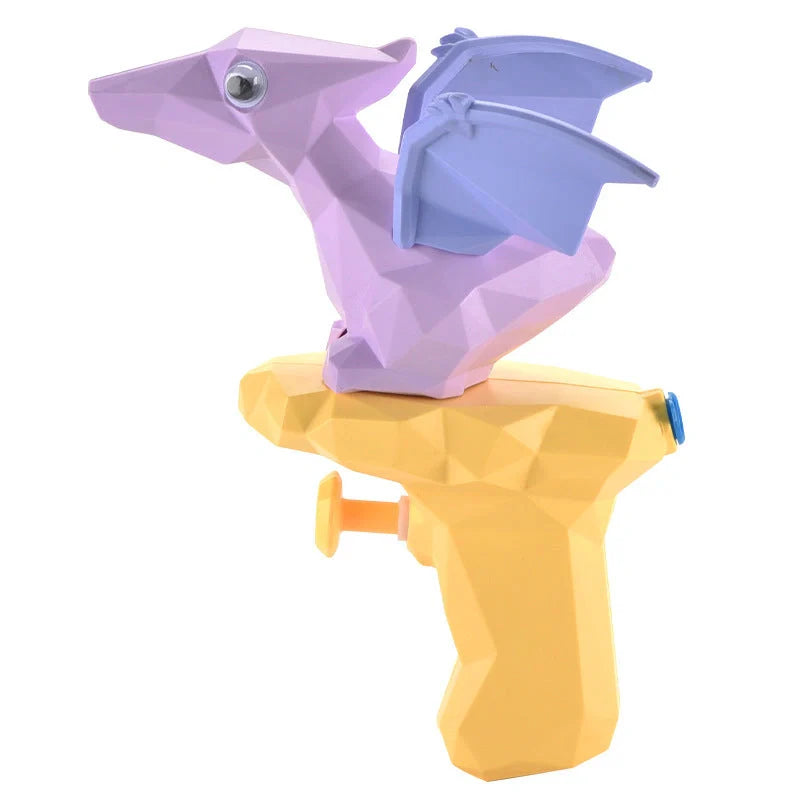 Dinosaur water guns for kids with unique moving eyes feature, perfect for summer outdoor play