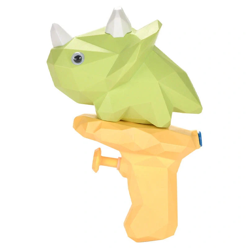 Dinosaur water guns for kids with unique moving eyes feature, perfect for summer outdoor play