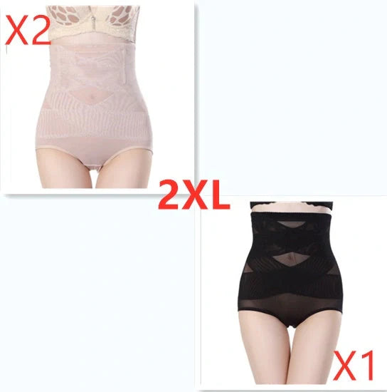 Premium high-waist postpartum shaping pants in black, beige, and multi-color options