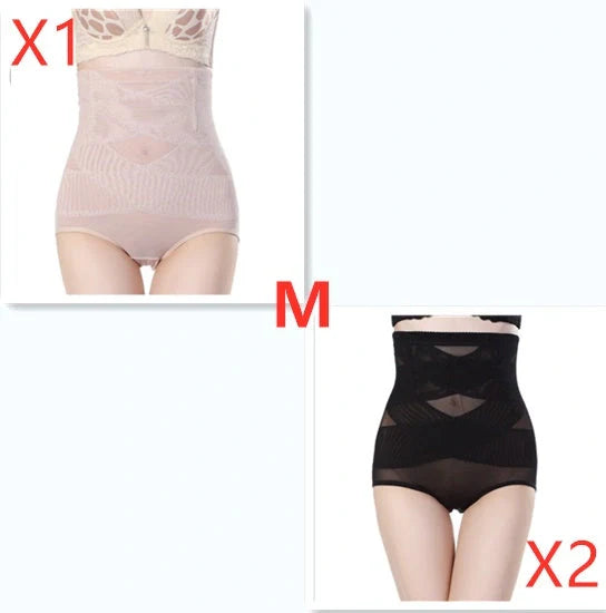 Premium high-waist postpartum shaping pants in black, beige, and multi-color options