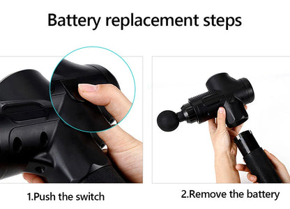 Premium Percussion Massage Gun with Silicone Grip, Adjustable Intensity, and Interchangeable Massage Heads for Deep Tissue Relief