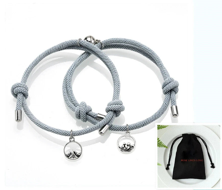 Handcrafted Ancient Silver Love Bracelet for Couples - Adjustable design, premium materials, and timeless elegance inspired by British traditions