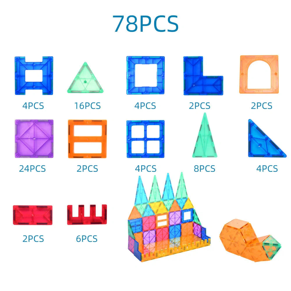 Magnetic Tiles Building Blocks for creative construction and learning