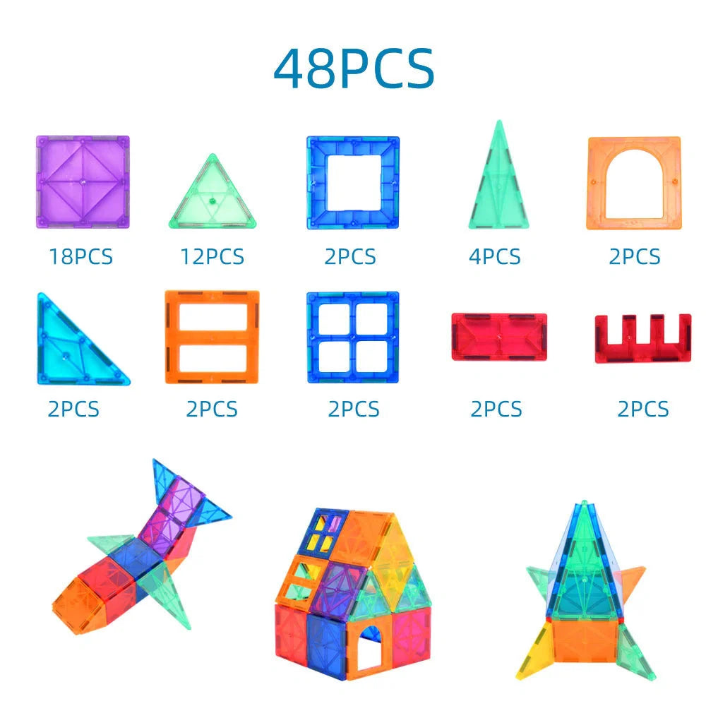 Magnetic Tiles Building Blocks for creative construction and learning